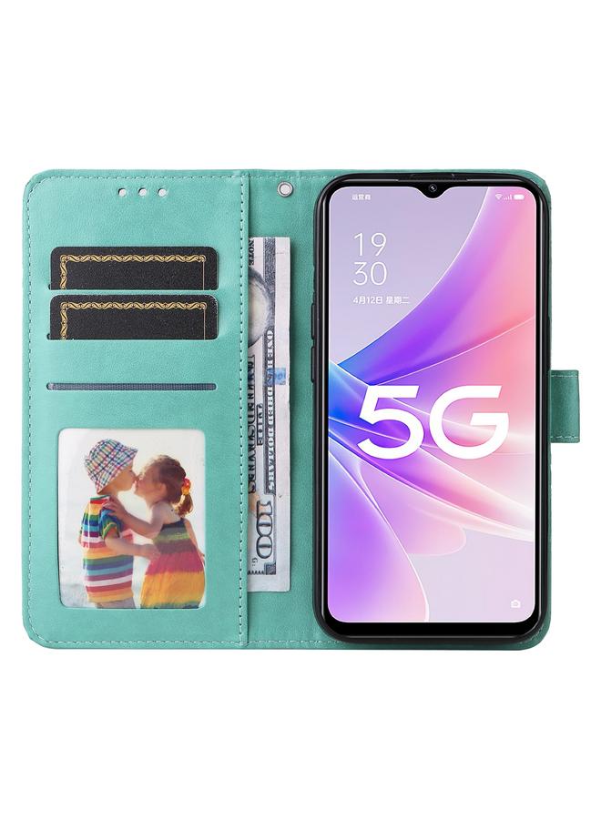S-TOP Case For OPPO A57 5G / Realme V23 Embossed Sunflower Leather Phone Case - Image 4