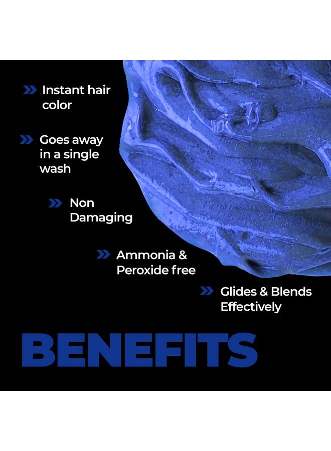 BEARDO Dye Hard Temporary Hair Color - Metallic Blue, 25G | Lasts One Wash | Diy Instant Hair Color For Men| No Bleach, No Ammonia, No Damage - Image 2