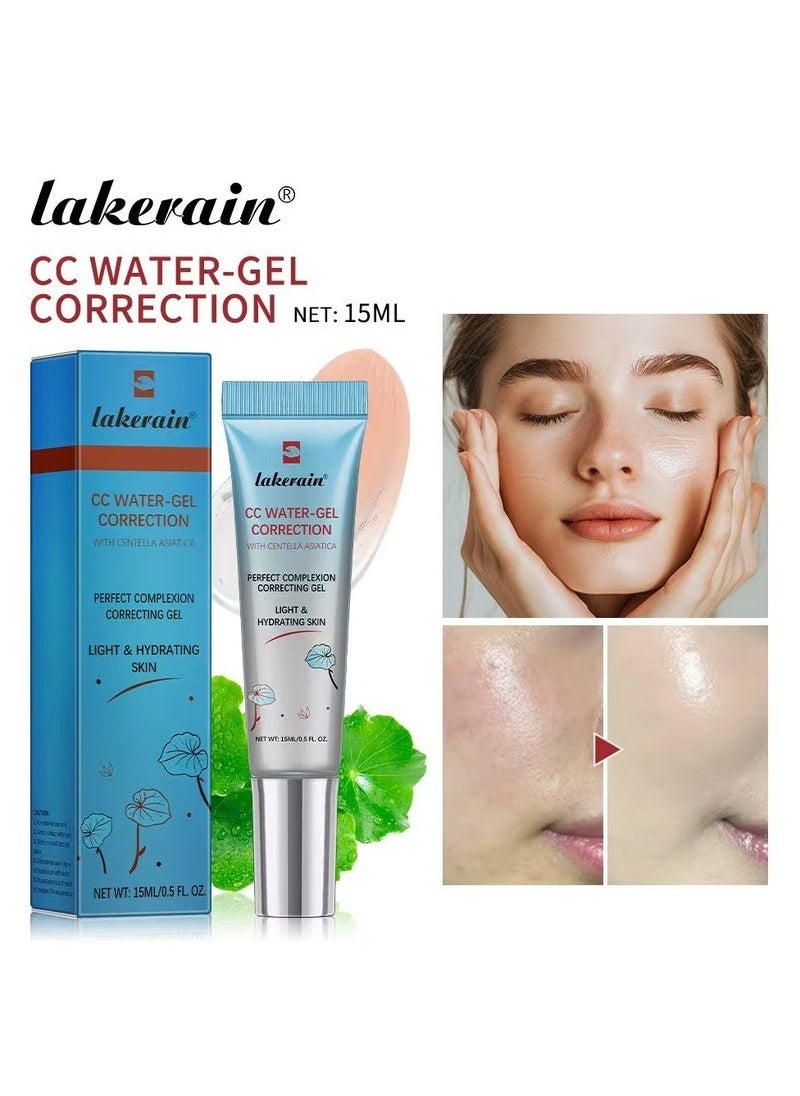 lakerain Color Correcting CC Cream, Women's CC Red Correct with Centella, Boost Radiance, Refine Skin Texture, Plump, Softer & Hydrated Skin, Multi-Purpose Skin Tone Adjusting CC Cream Full Coverage(Blue)  - Image 2