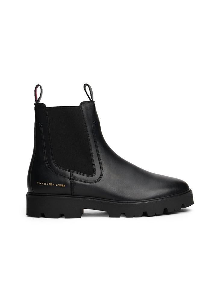 TOMMY HILFIGER Leather Mid Chelsea Boots - Image 1