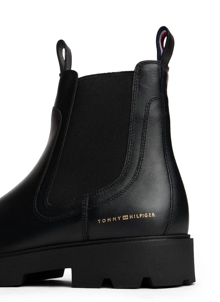 TOMMY HILFIGER Leather Mid Chelsea Boots - Image 5