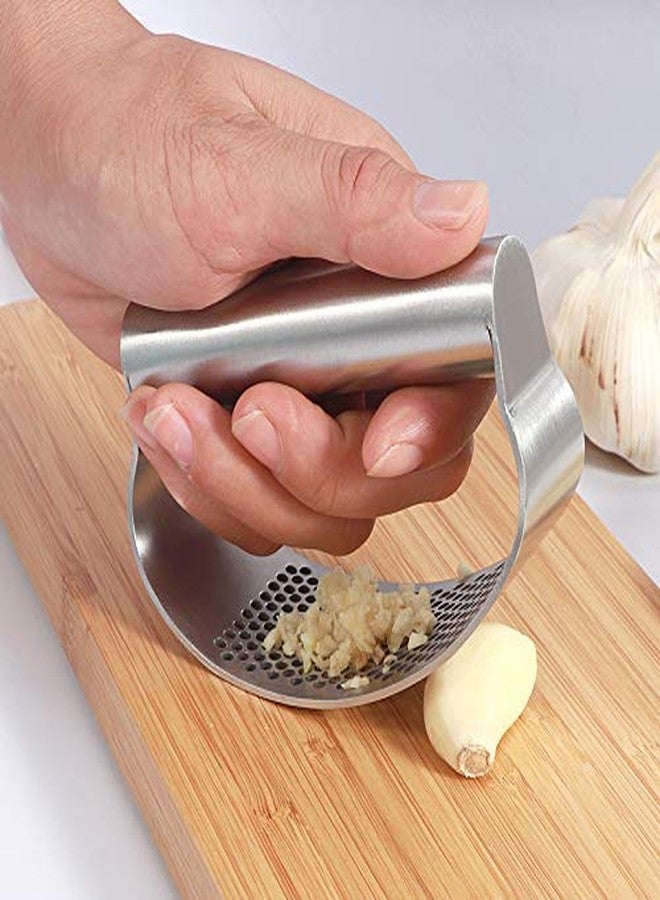 NILICAN Garlic press kitchen tool garlic peeler professional ginger crusher ergonomic labor-saving crusher garlic press rocker stainless steel - Image 5