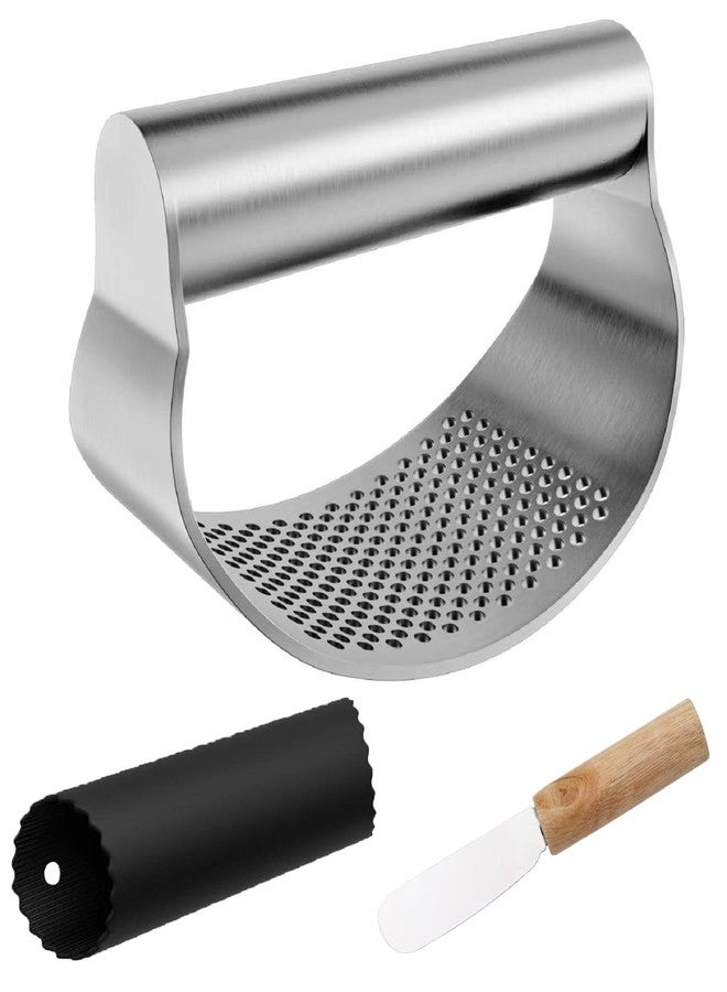 NILICAN Garlic press kitchen tool garlic peeler professional ginger crusher ergonomic labor-saving crusher garlic press rocker stainless steel - Image 1