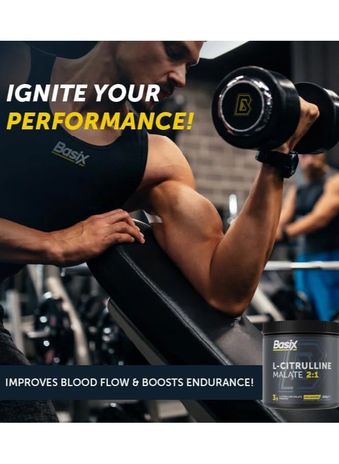 Basix - L-Citrulline Malate 2:1 For Faster Recovery - Unflavoured - (310g) - Image 1