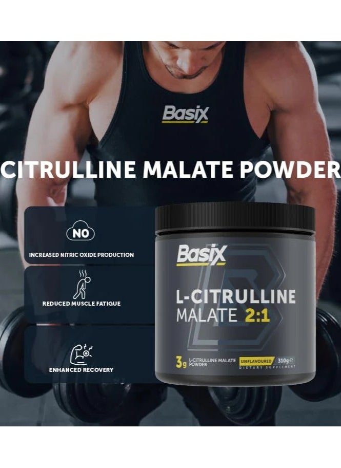 Basix - L-Citrulline Malate 2:1 For Faster Recovery - Unflavoured - (310g) - Image 1