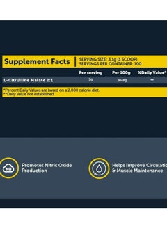 L-Citrulline Malate 2:1 For Faster Recovery - Unflavoured - (310g) - pzsku/ZE8A443D860FE4B8030F5Z/45/_/1736431225/134dd749-60c3-4610-8620-2ec977526b8f