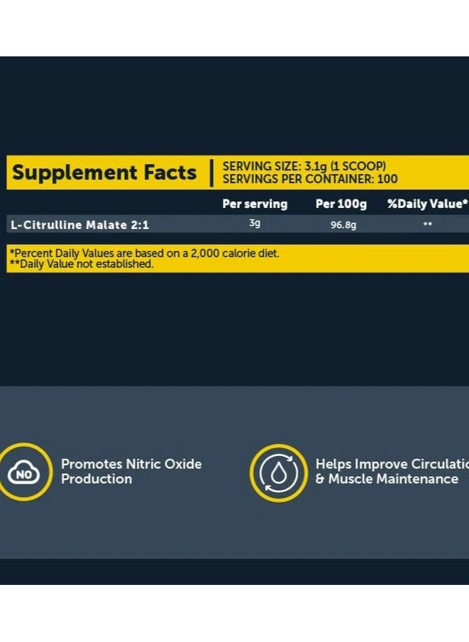 Basix - L-Citrulline Malate 2:1 For Faster Recovery - Unflavoured - (310g) - Image 1
