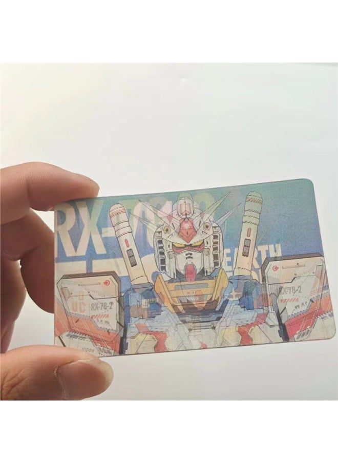 Generic - Mobile Suit Gundam Grating Card 3-inch Small Card Postcard High Color Mecha Change To Send Gifts To Friends-Color:Gundam Grating Cards With 10 Different Angles/different Patterns-Specifications:Standard - Image 1