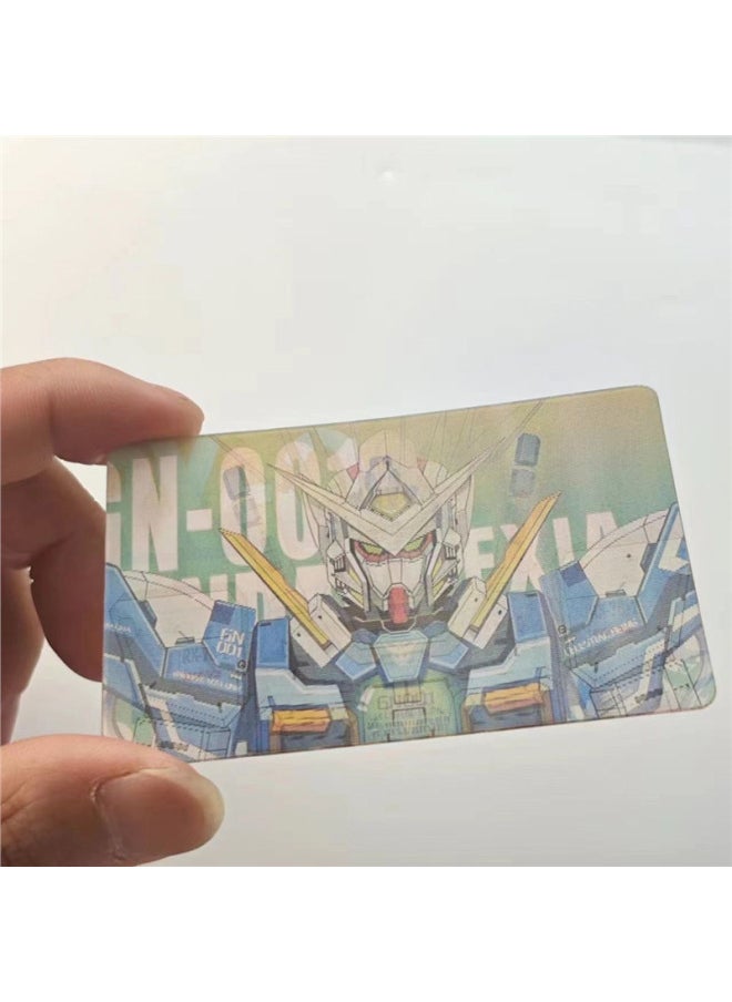 Generic - Mobile Suit Gundam Grating Card 3-inch Small Card Postcard High Color Mecha Change To Send Gifts To Friends-Color:Gundam Grating Cards With 10 Different Angles/different Patterns-Specifications:Standard - Image 1