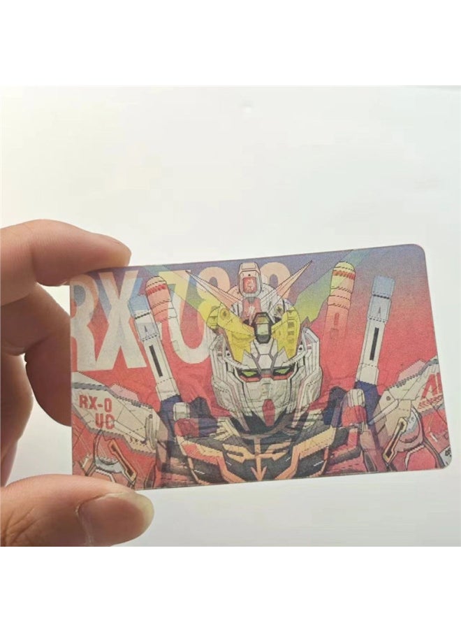 Generic - Mobile Suit Gundam Grating Card 3-inch Small Card Postcard High Color Mecha Change To Send Gifts To Friends-Color:Gundam Grating Cards With 10 Different Angles/different Patterns-Specifications:Standard - Image 1