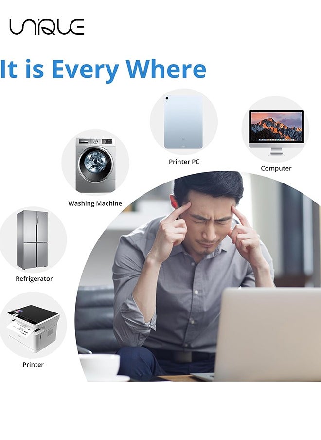 يونيك مانع حماية EMF للهاتف الخليوي ، ملصق درع الإشعاع المضاد للإشعاع 5G 6 قطع ، معادلات الإشعاع لجهاز iPhone iPad ، مانع EMF لجميع الإلكترونيات ، للجوال ، الكمبيوتر ، الراديو ، الكمبيوتر المحمول ، الكمبيوتر اللوحي  - Image 2