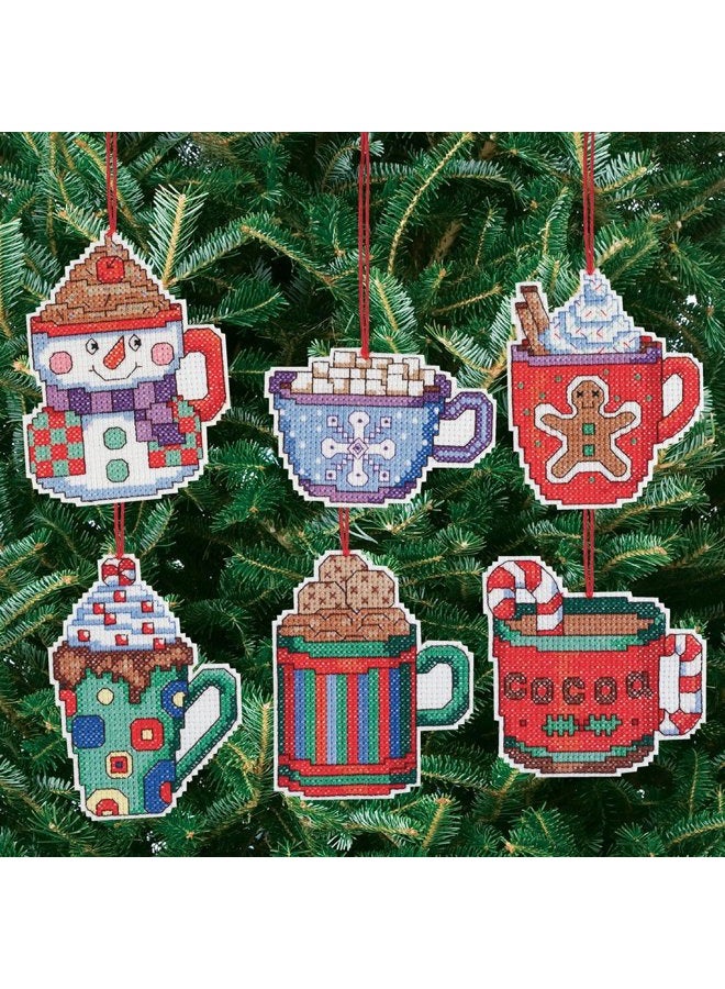 Janlynn Counted Cross Stitch Kit, Coca Mug Ornaments,Brown - Image 2