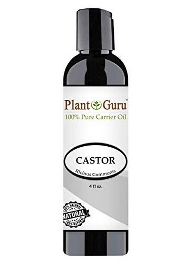 Plant Guru - Castor Oil 4 Oz Cold Pressed 100% Pure Natural Carrier Skin Face Body Eyebrows Eyelashes And Hair Growth Moisturizer Hexanefree. Great For Dyi Creams Lotions Scalp Treatments And Lip Balms - Image 1
