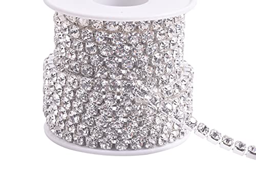 KAOYOO 5 Yards 5MM Crystal Rhinestone Close Chain Trim for Sewing Crafts,DIY Decoration - Image 5