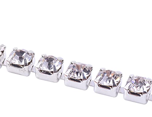 KAOYOO 5 Yards 5MM Crystal Rhinestone Close Chain Trim for Sewing Crafts,DIY Decoration - Image 3