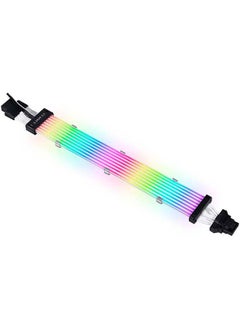 LIAN LI Lian Li Strimer Plus V2 12+4 To 12+4 Pin Add-RGB Cable, Unlock Your Imagination, Compatible with L-Connect, 8 Light Guides, 320mm Cable Length | G89.PW16-8PV2.00  - Image 1