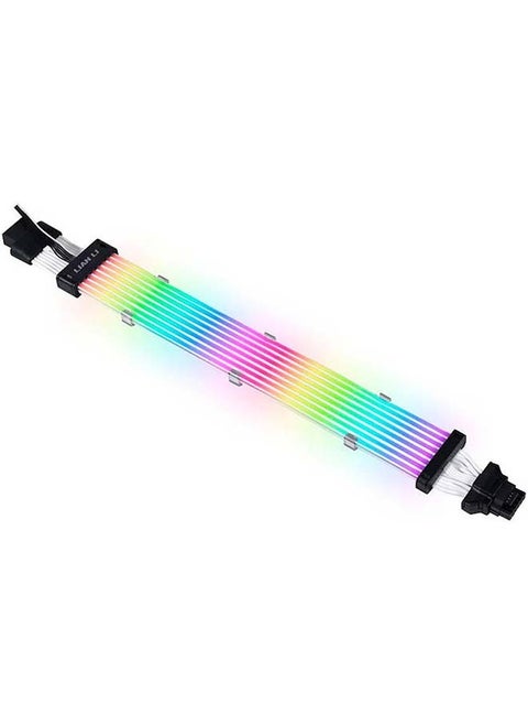 Lian Li Strimer Plus V2 12+4 To 12+4 Pin Add-RGB Cable, Unlock Your Imagination, Compatible with L-Connect, 8 Light Guides, 320mm Cable Length | G89.PW16-8PV2.00