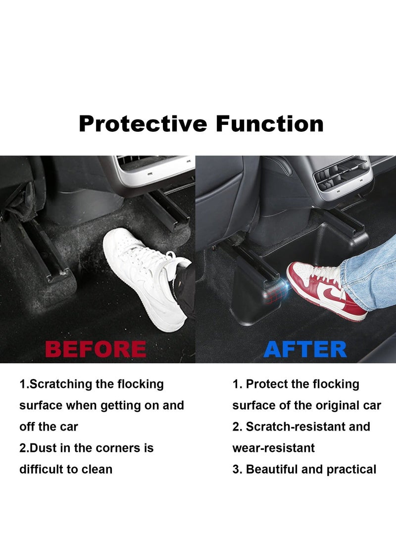 Y&D Fit Tesla Model Y Seat Slide Rail Cover Pad Protector Under Track Anti-Kick Scuff Plates Wrap Kit Accessories(7 Pcs)  - Image 4