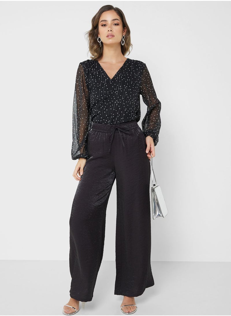 Jacqueline de Yong V-Neck Printed Top  - Image 4