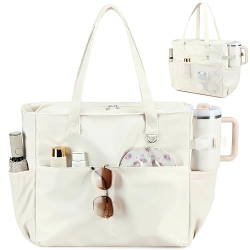 Bluboon Waterproof Beach Tote Pool Bags for Women Ladies Extra Large Carry On Bag With Wet Compartment Fit 40oz Tumbler Holder Gym Travel Bag for Cruise Vacation Weekend Trips - Image 1