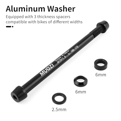 MUQZI Bike Trainer Thru Axle Adapter, M12*1.5 Thru Axles for Bike Trainers Rear Wheel Attachment, 160-172mm - Image 4