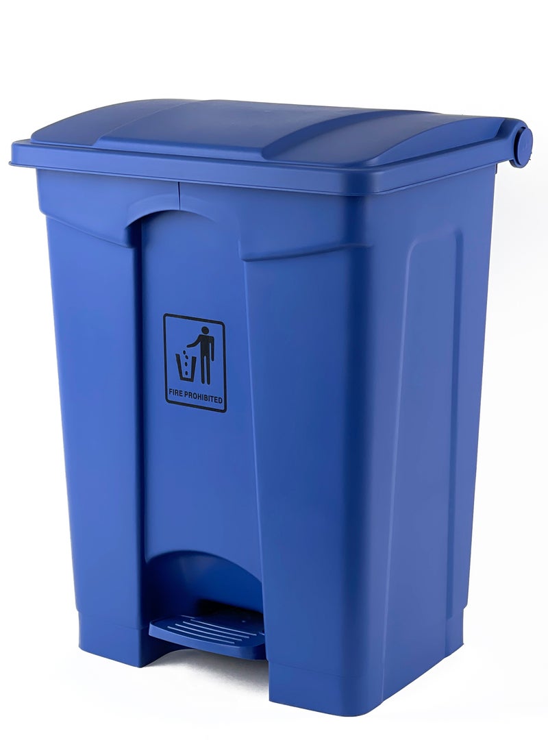 Generic Step Trash Bin | Plastic Matte Finish | Functional Waste & Garbage Waste Bin | Suitable For Homes, Villas, Large Areas & Communal Spaces | Blue | 68 Liters  - Image 1