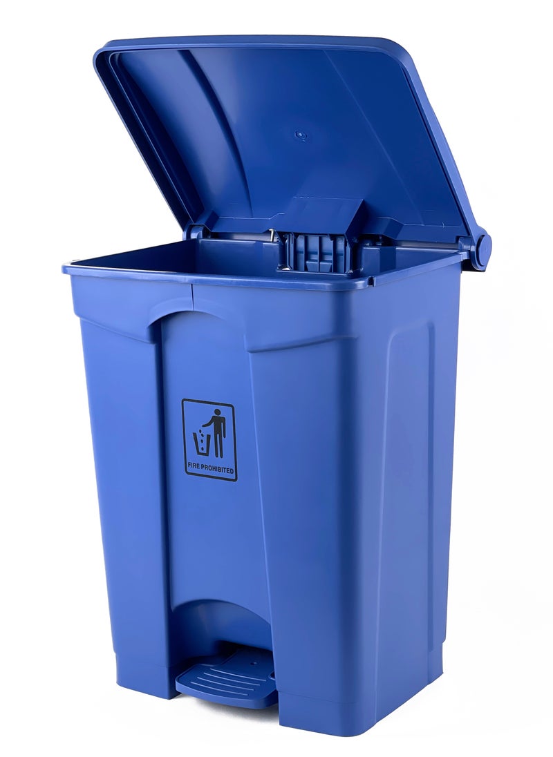 Generic Step Trash Bin | Plastic Matte Finish | Functional Waste & Garbage Waste Bin | Suitable For Homes, Villas, Large Areas & Communal Spaces | Blue | 68 Liters  - Image 2