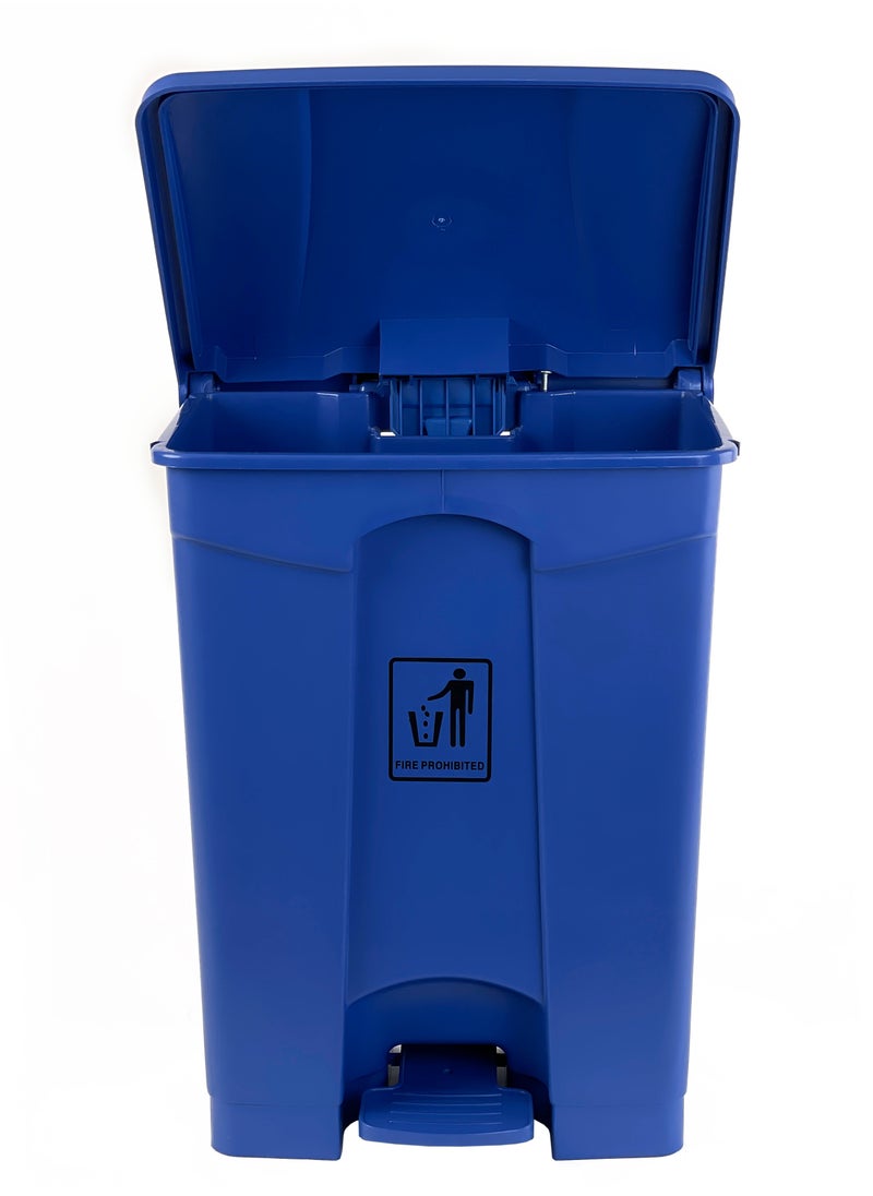 Generic Step Trash Bin | Plastic Matte Finish | Functional Waste & Garbage Waste Bin | Suitable For Homes, Villas, Large Areas & Communal Spaces | Blue | 68 Liters  - Image 5