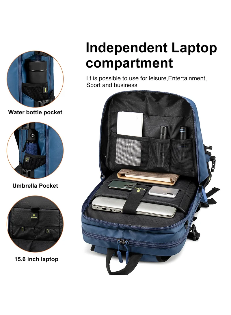 ARCTIC HUNTER Durable Gym Sports Backpack Water Resistant 18.5 Inch Casual Daypack with Luggage Trolley Carry Belt and Built in USB Jack for Men B00391-XD Blue
