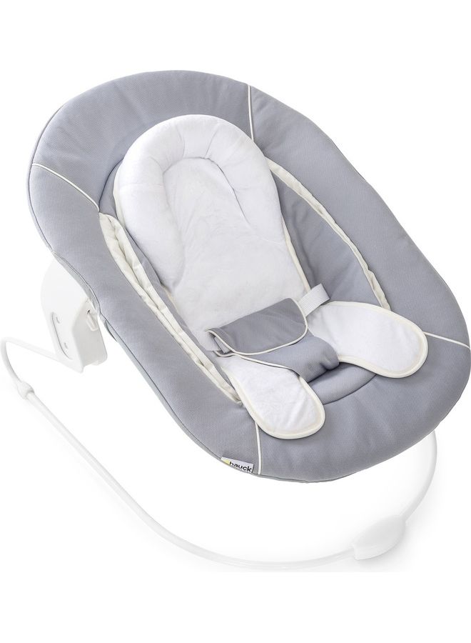 hauck Alpha+ 2 In 1 Bouncer And Baby Rocker, Stretch Grey From Birth, Newborn Set, Compatible With Alpha Highchair - Image 1
