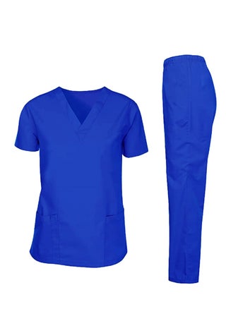 Scrubs Medical Uniform Unisex Top and Pants Royal Blue Nurse Suit Set - pzsku/ZE8A48C7D118BBF2344D6Z/45/_/1716218661/17c9e1c9-1250-4335-b196-eb0c3119bd33