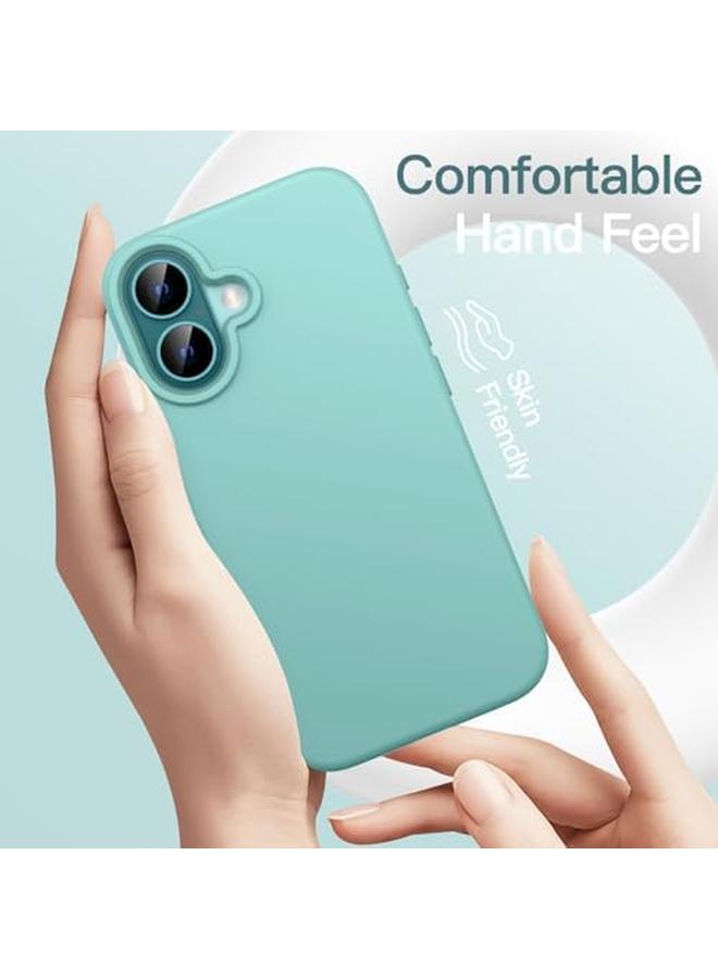 Jetech Liquid Silicone Case For Iphone 16 6.1 Inch Silky Soft Touch Full Body Protective Phone Case Anti Scratch Shockproof Cover With Microfiber Lining Teal - Image 3