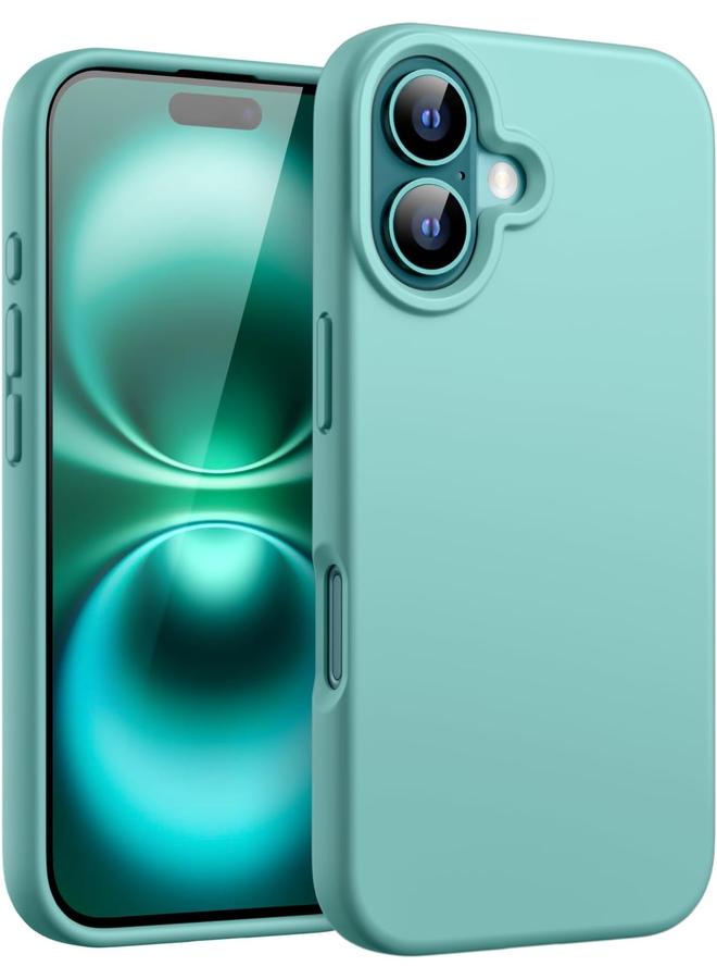 Jetech Liquid Silicone Case For Iphone 16 6.1 Inch Silky Soft Touch Full Body Protective Phone Case Anti Scratch Shockproof Cover With Microfiber Lining Teal - Image 1