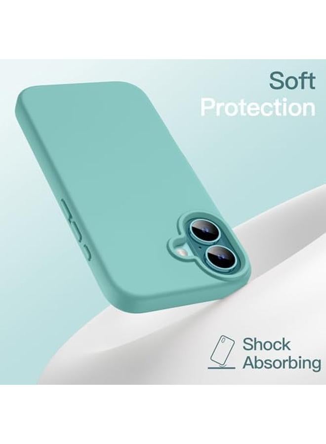 Jetech Liquid Silicone Case For Iphone 16 6.1 Inch Silky Soft Touch Full Body Protective Phone Case Anti Scratch Shockproof Cover With Microfiber Lining Teal - Image 4