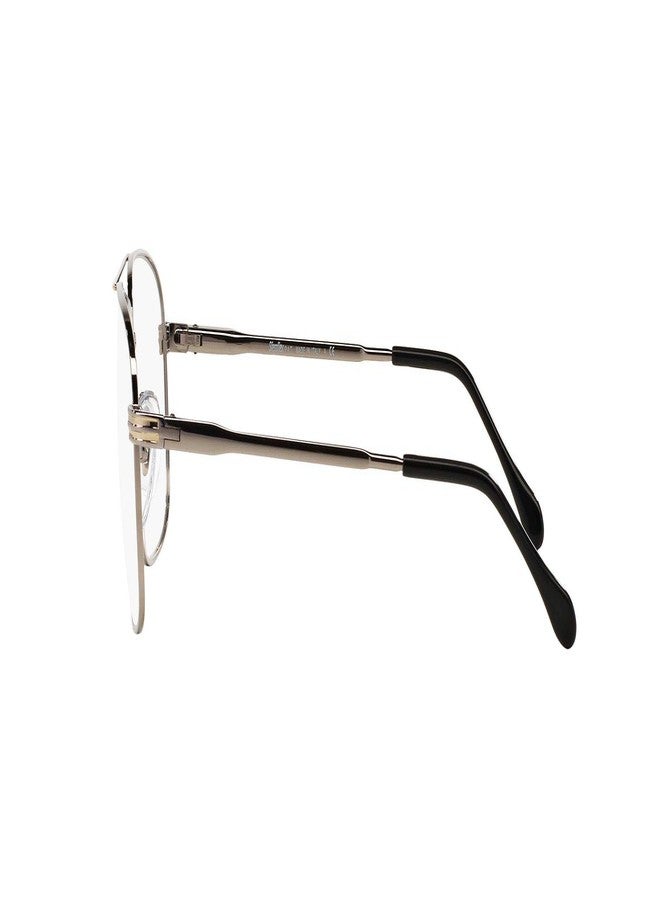 Sferoflex Mens SF2152 Square Prescription Eyewear Frames, Silver Gold/Demo Lens, 56 mm - Image 4