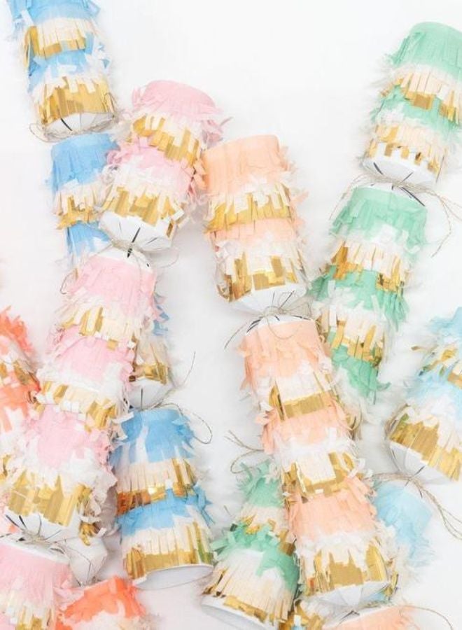 Meri Meri Pastel Fringe Medium Crackers - Image 1