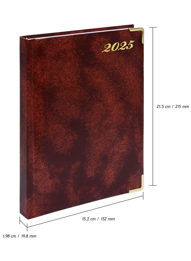 FIS Diary 2025 English (Saturday & Sunday Combined) A5, Brown - FSDI92E25BR - Image 5