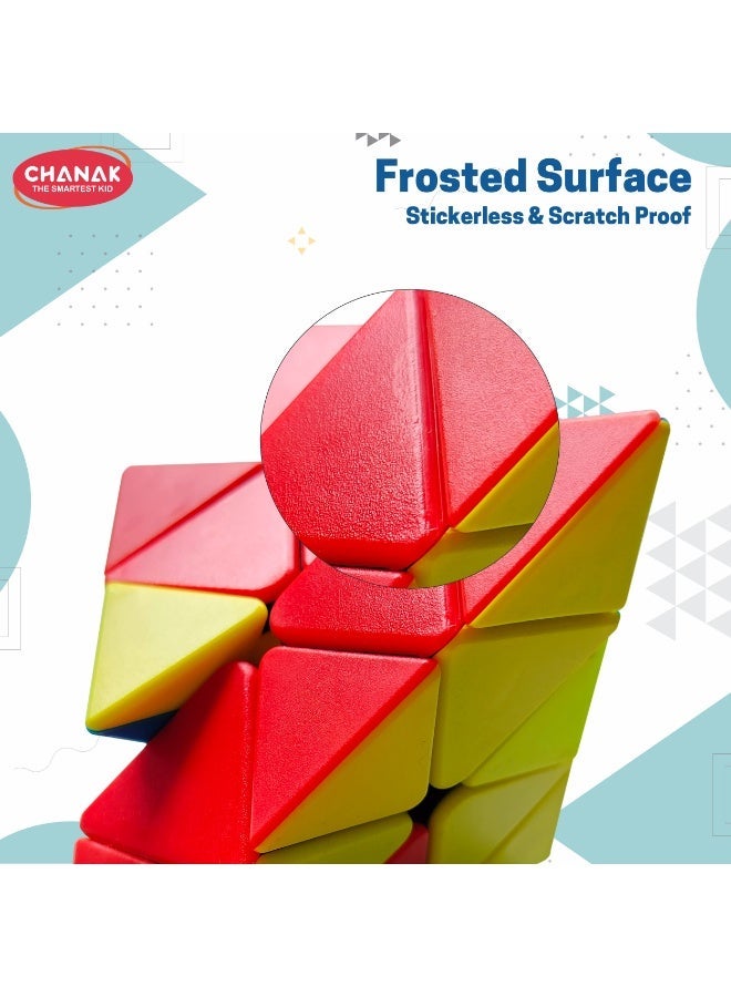 Chanak Speed Pyramid Cube, Stickerless Pyramid Cube, Triangle Pyraminx Cube for Kids - Image 4