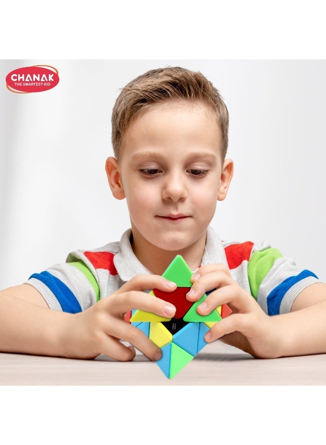 Chanak Speed Pyramid Cube, Stickerless Pyramid Cube, Triangle Pyraminx Cube for Kids - Image 1