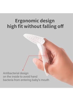 MIXDE Baby Finger Toothbrush Dry Wipes And Baby Tongue Cleaner Stage 1 Birth To First Teeth 0 To 36 Month 30 Count  - Image 4