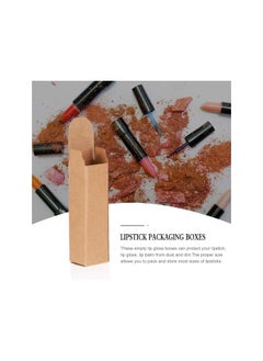 WYBOT 50Pcs Kraft Paper Lipstick Boxes, Essential Oil Packaging Boxes, DIY Supplies Beauty Accessories Makeup Organzier Tube Storage Lip Gloss Boxes  - Image 5