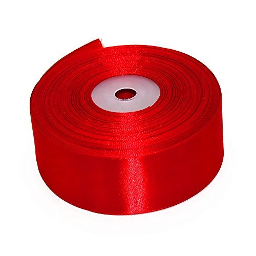 SWTOOL 1.5" Single Face Satin Ribbon 50 Yards Roll for Wedding Details, Sewing Projects, Gift Wrapping, Invitation Embellishments and Crafting Projects Etc (Red) - Image 2