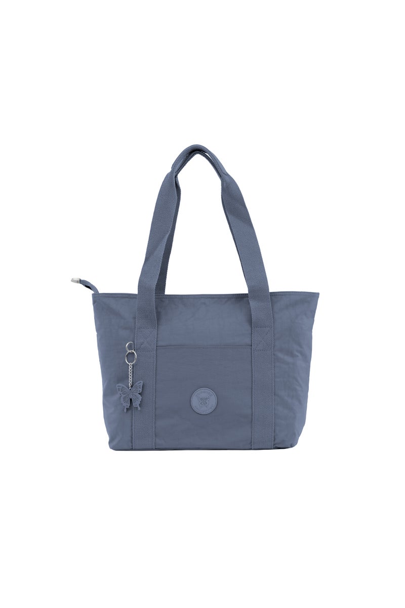 CAPRICE COLLECTION Versatile Small Shoulder Bag – Water-Proof Nylon Handbag with Multi Pockets, Detachable Strap & Top Handle – Lightweight Daily Bag for Work, Travel & Casual Use – Lavender Blue - Image 1