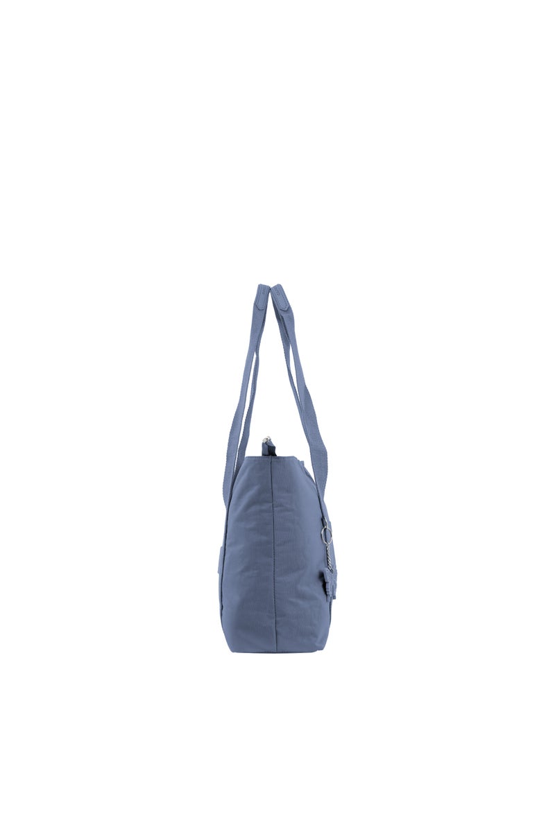 CAPRICE COLLECTION Versatile Small Shoulder Bag – Water-Proof Nylon Handbag with Multi Pockets, Detachable Strap & Top Handle – Lightweight Daily Bag for Work, Travel & Casual Use – Lavender Blue - Image 3