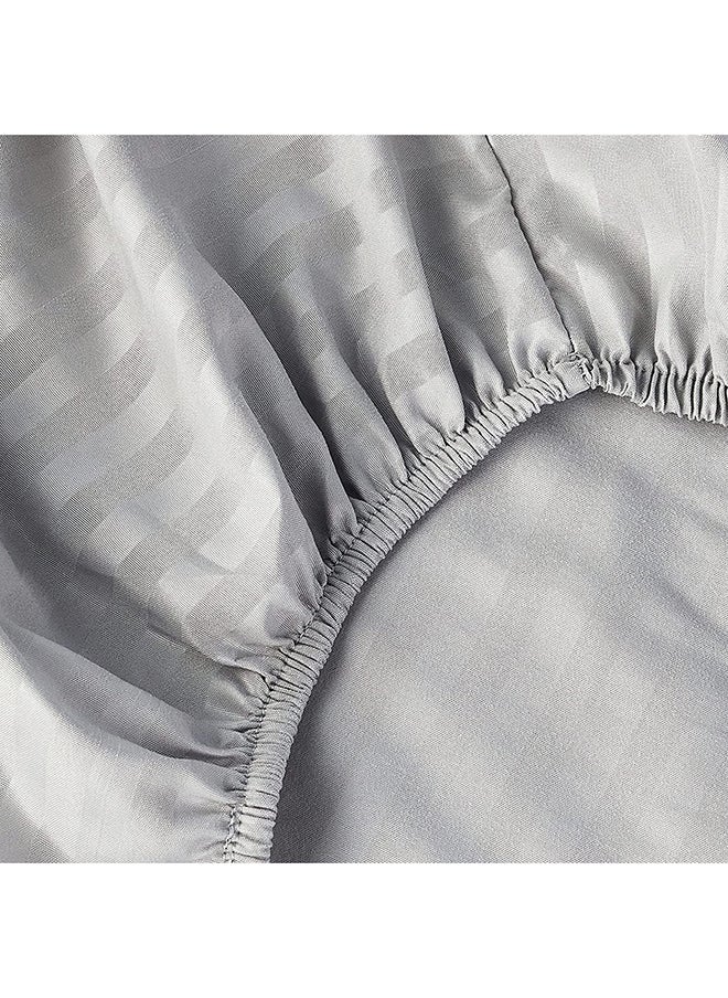 Hotel Collection HOTEL COLLECTION Stripe LIGHT GREY Double Fitted Sheet 150x200 cm with 2 Pillow Cases  - Image 2