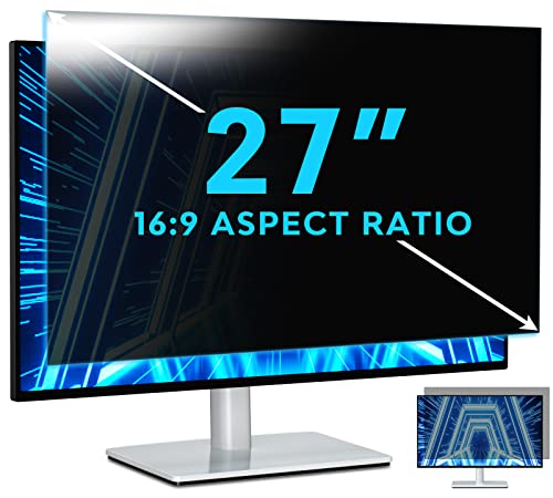 PYS 27 Inch Privacy Screen for 169 Widescreen Computer Monitor Easy Removable Screen Filter Shield Anti Glare Blue Light Anti Scratch Protector Film for Data Security - Image 1