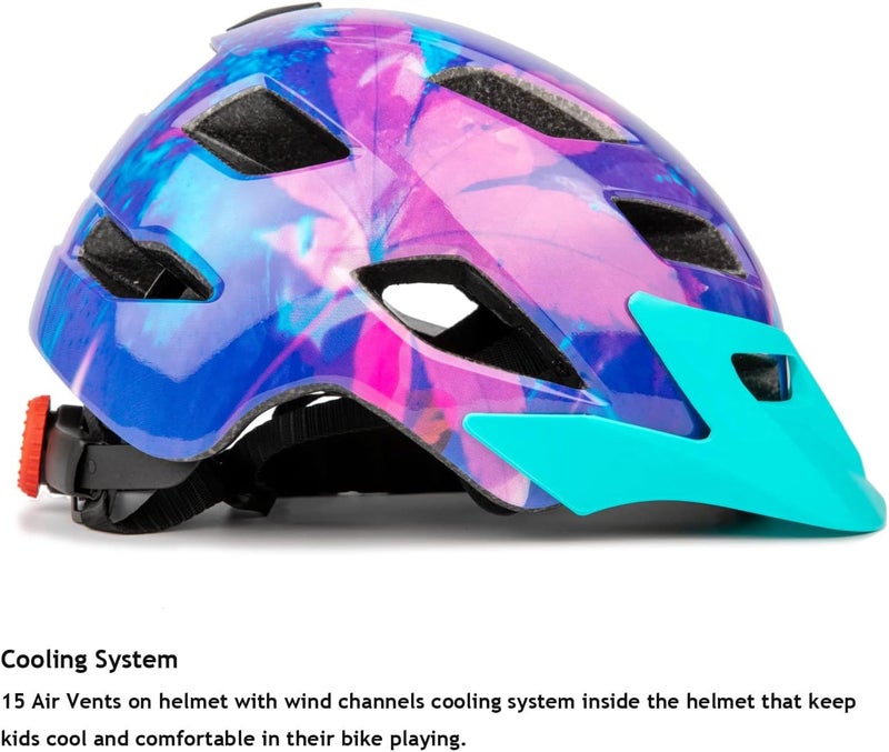EXCLUSKY Kids Helmet, Kids Bike Helmet Child Boys Girls Bike Helmet Age 5-13 Adjustable Bicycle Scooter Skating Cycle Helmet 50-57cm - Image 5