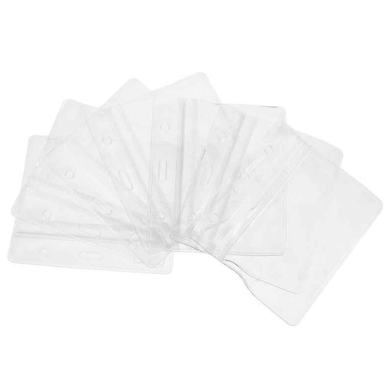 40 Pcs PVC Soft Waterproof Badge Holder 100x85mm ID Card Sleeve - Image 2