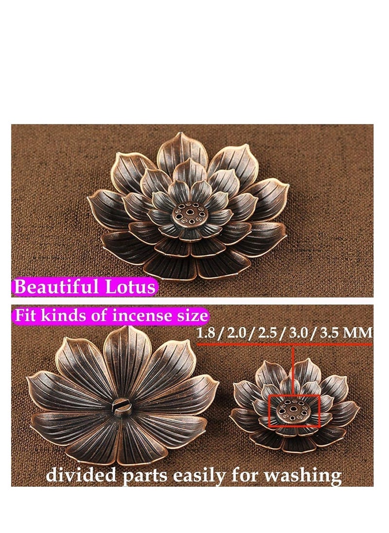 SYOSI - Incense Burner Bowl, Ceramic Handicraft Holder for Sticks, Coil Lotus Ash Catcher Tray Gray, Home Fragrance Accessories - Image 1