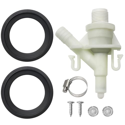 Blutoget Upgraded 385311641 RV Water Valve 2 Pack 385311658 Flush Ball Seal for Pedal Flush Valve Toilet by Blutoget RV Toilet Valve Fit for Sealand Dometic 300 310 311 320 321 RV Toilets Marine Toilet - Image 1